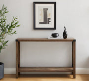 Elegant and simple wooden console table with rectangular tabletop - Vitrine Furniture - Furniture
