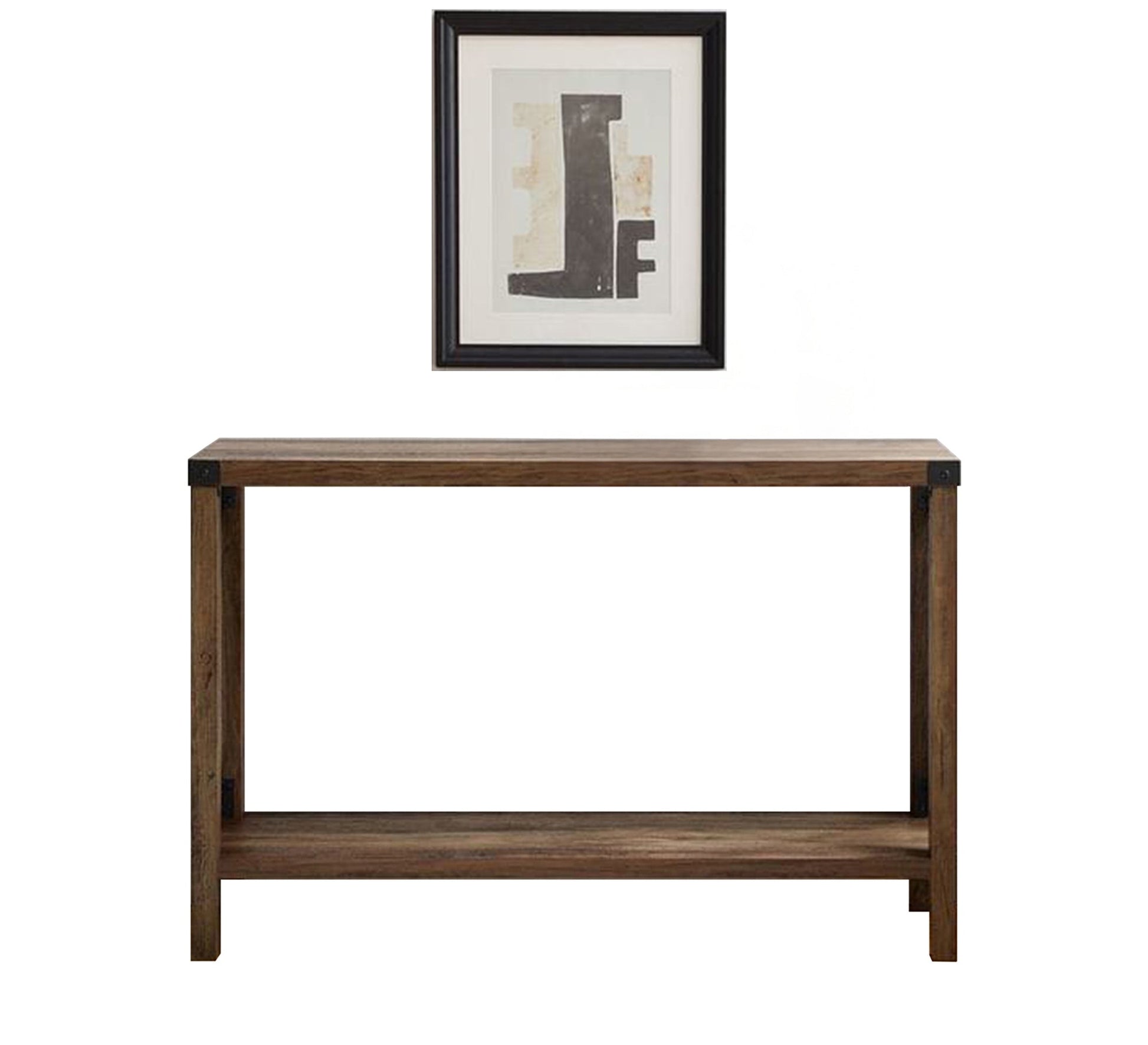 Elegant and simple wooden console table with rectangular tabletop - Vitrine Furniture - Furniture