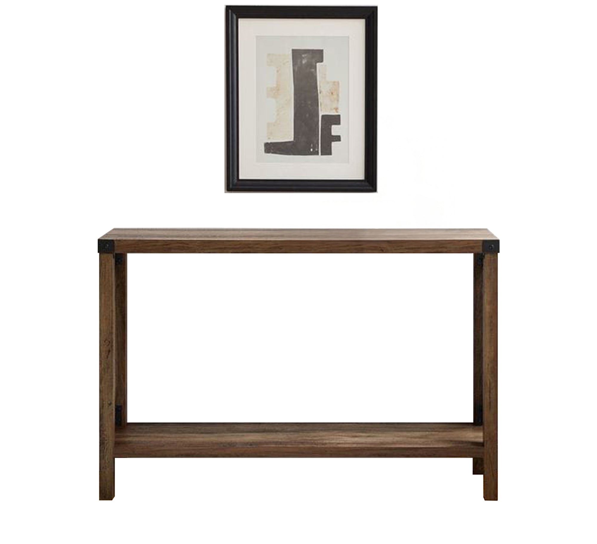 Elegant and simple wooden console table with rectangular tabletop - Vitrine Furniture - Furniture
