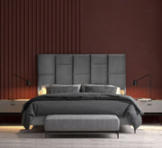 Elegant bed in dark gray - Vitrine Furniture - Furniture