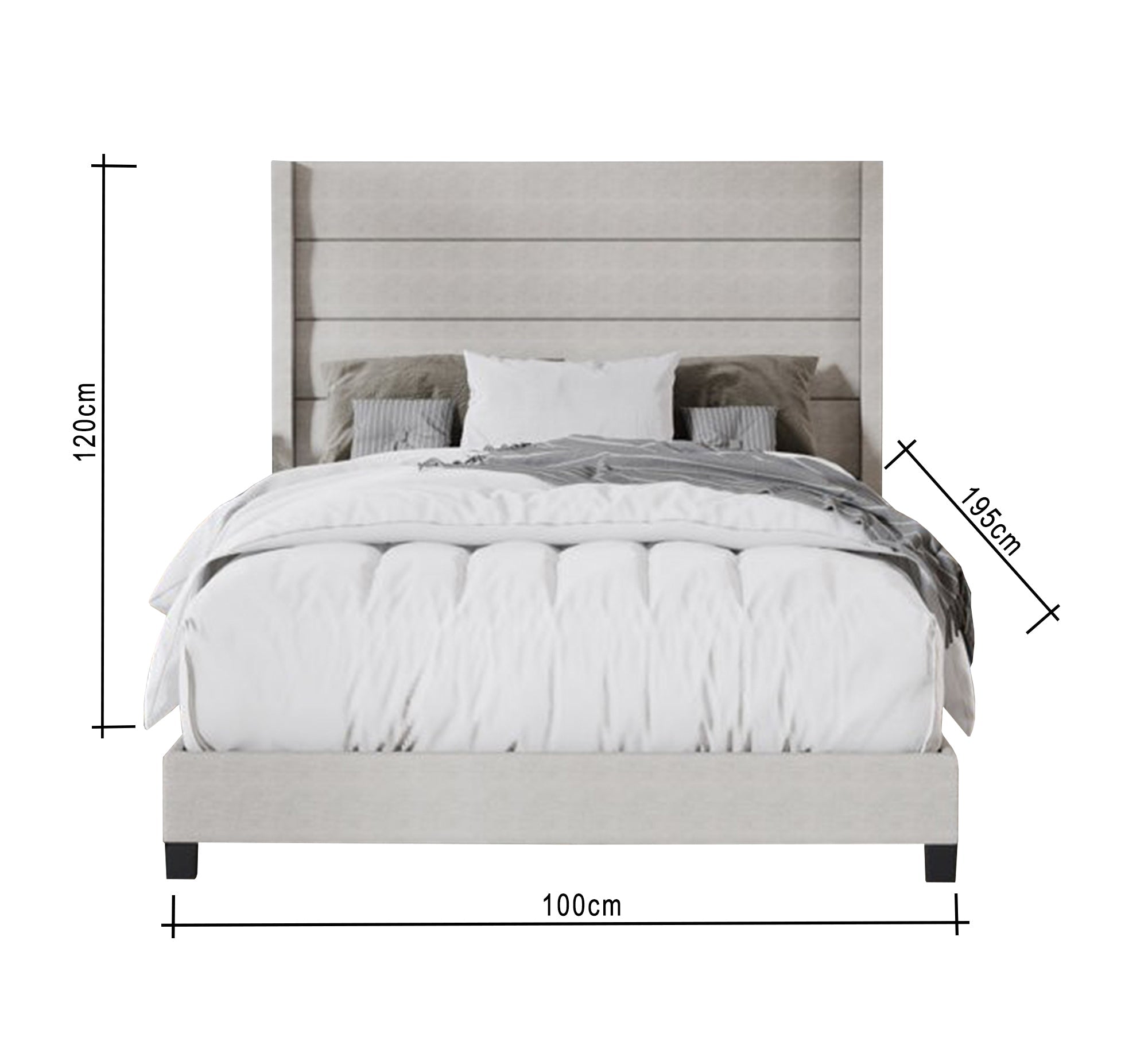 Elegant bed with high legs - Vitrine Furniture - Furniture