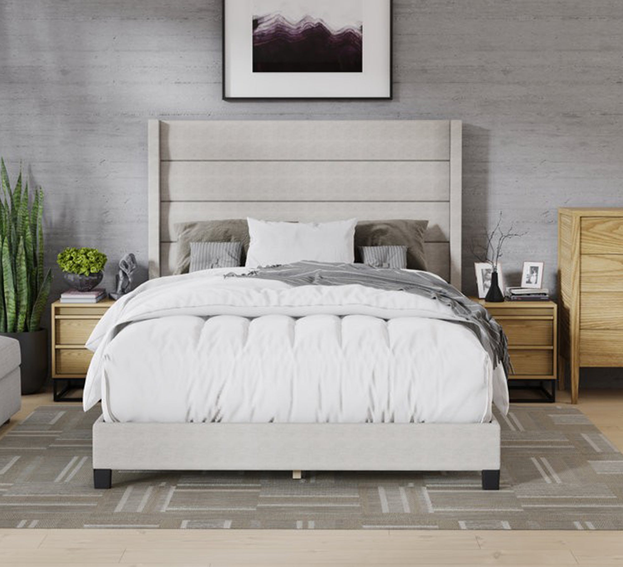 Elegant bed with high legs - Vitrine Furniture - Furniture