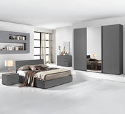 Elegant bedroom in attractive gray color - Vitrine Furniture - Furniture