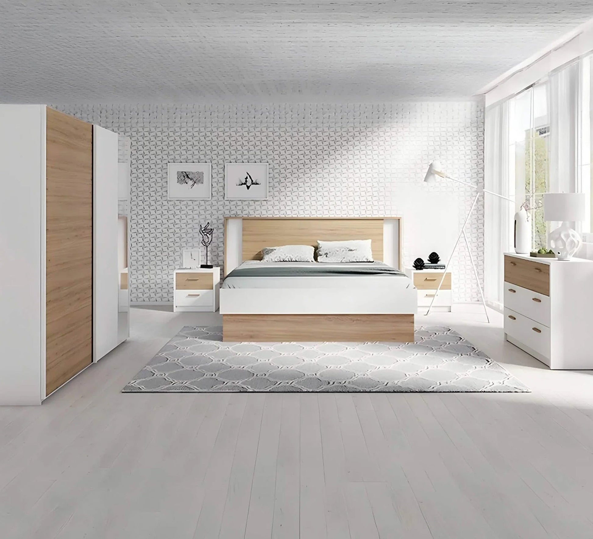 Elegant bedroom with modern design and light colors - Vitrine Furniture - Furniture