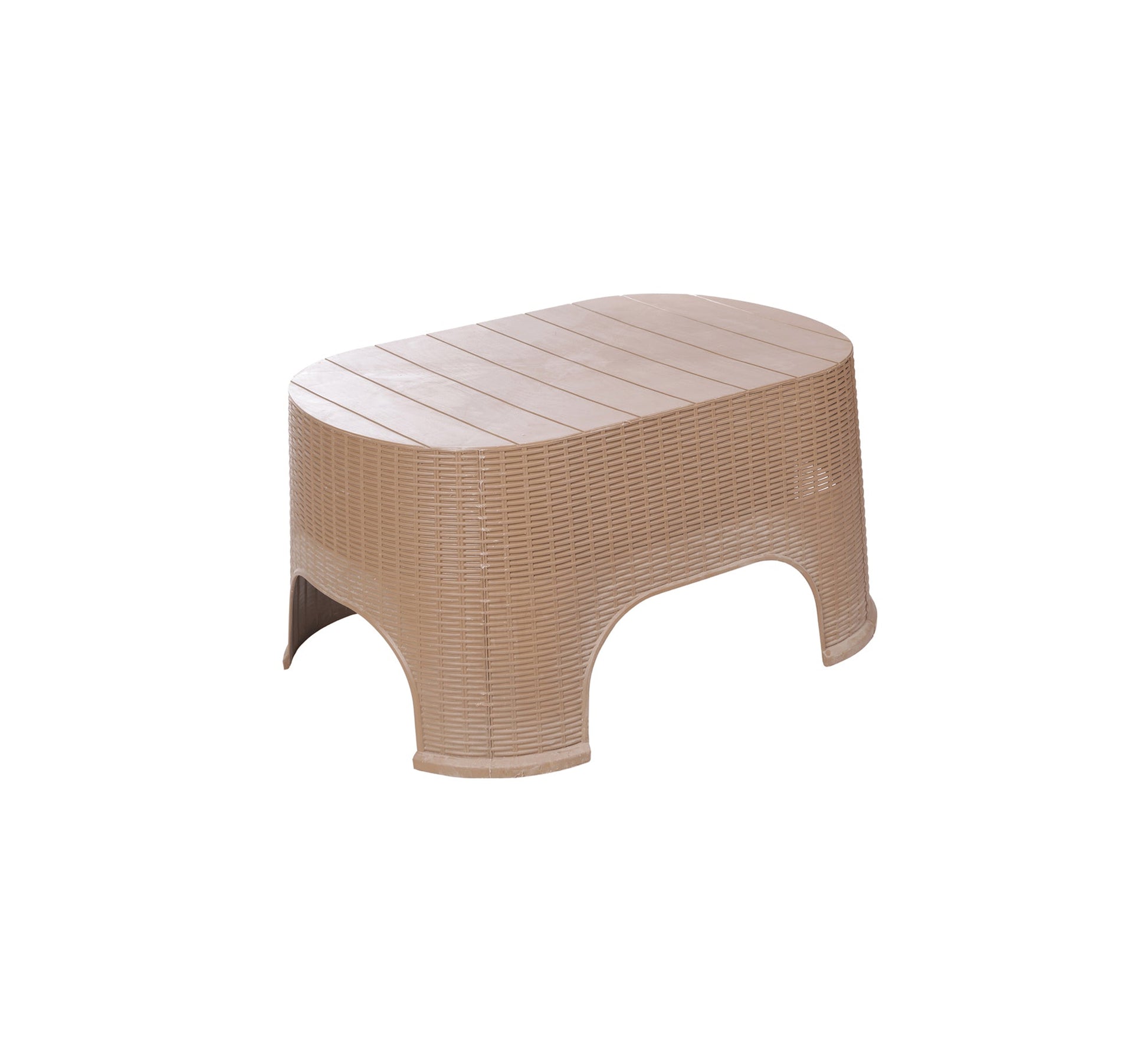 Elegant beige patio set with an oval design - Vitrine Furniture - Outdoor Products