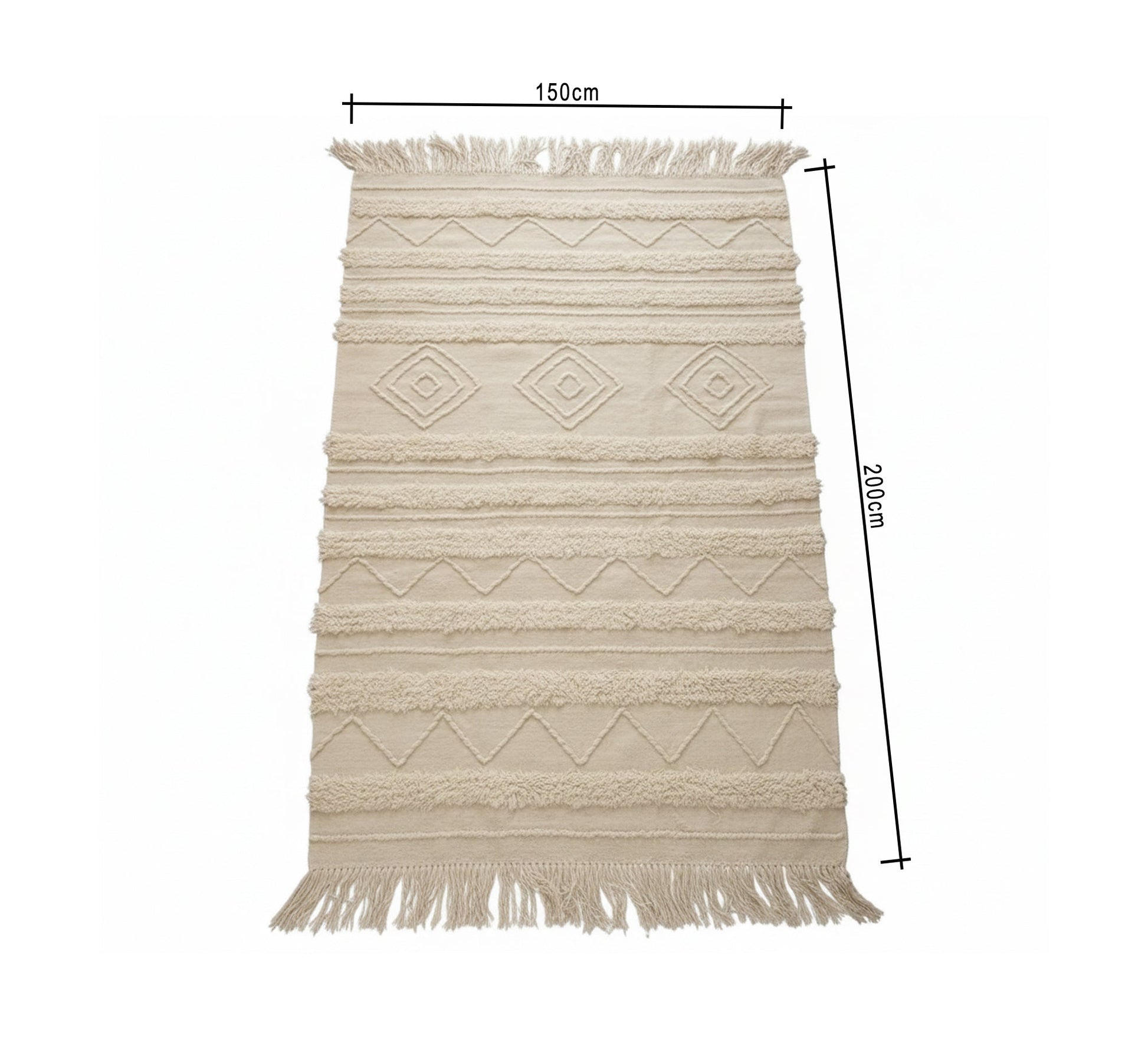 Elegant beige rug with zigzag touches - Vitrine Furniture - Accessories