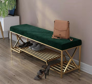 Elegant bench with velvet upholstery - Vitrine Furniture - Furniture