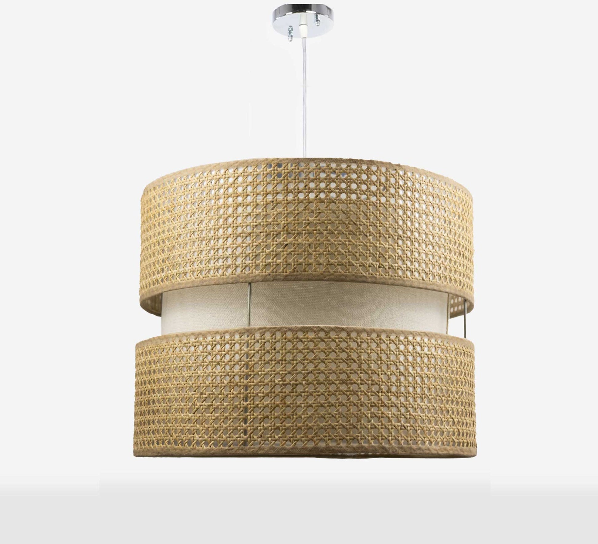 Elegant braided cane ceiling lamp - Vitrine Furniture - Lighting