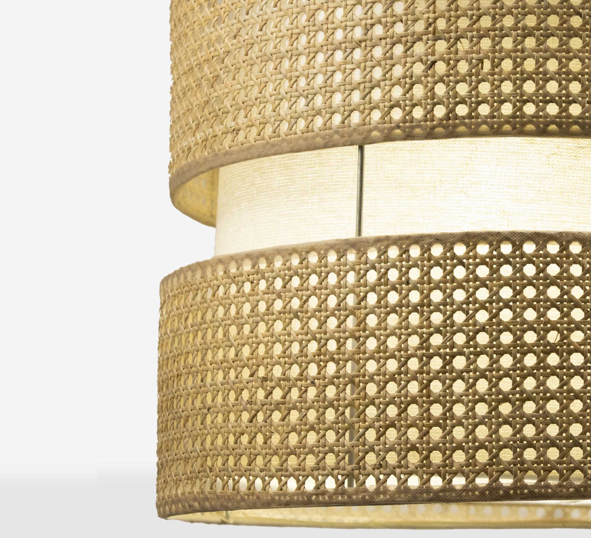 Elegant braided cane ceiling lamp - Vitrine Furniture - Lighting
