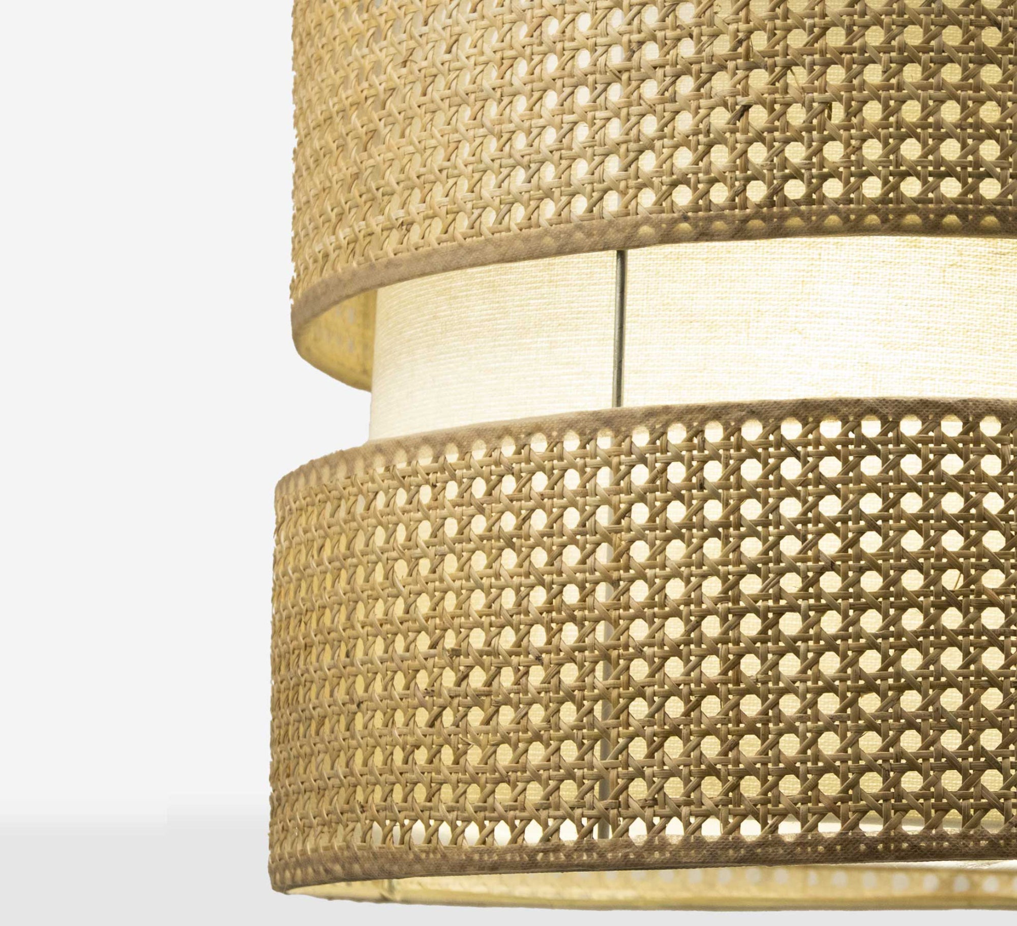 Elegant braided cane ceiling lamp - Vitrine Furniture - Lighting