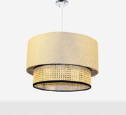 Elegant cane design two - tier ceiling lamp - Vitrine Furniture - Lighting