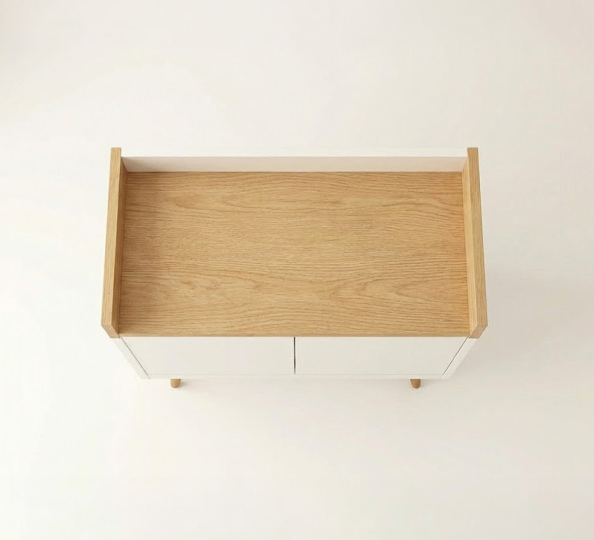 Elegant coffee corner with a wooden top and wooden legs - Vitrine Furniture - Coffee Corner