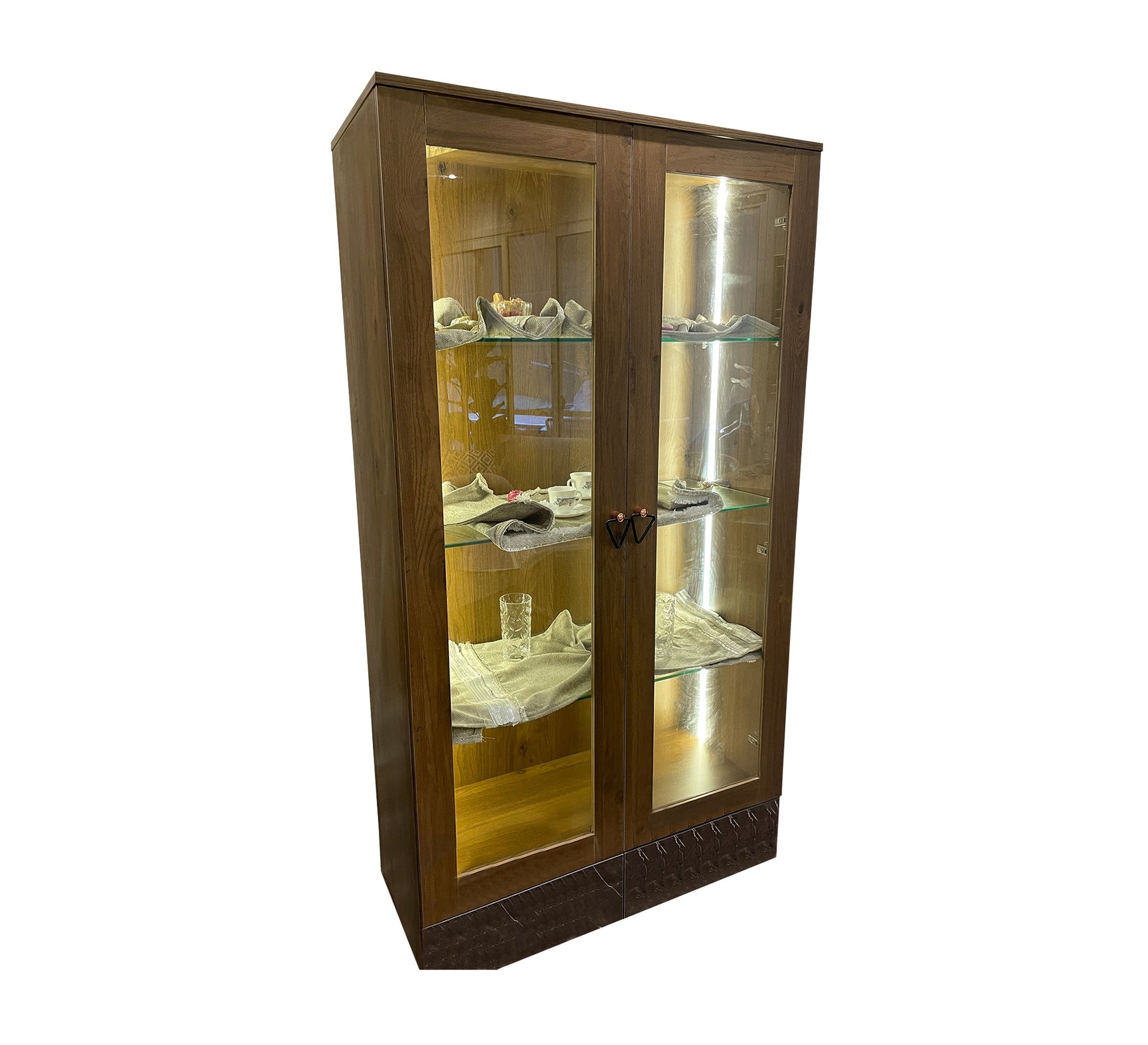 Elegant dining room in light brown wood color - Vitrine Furniture - Furniture