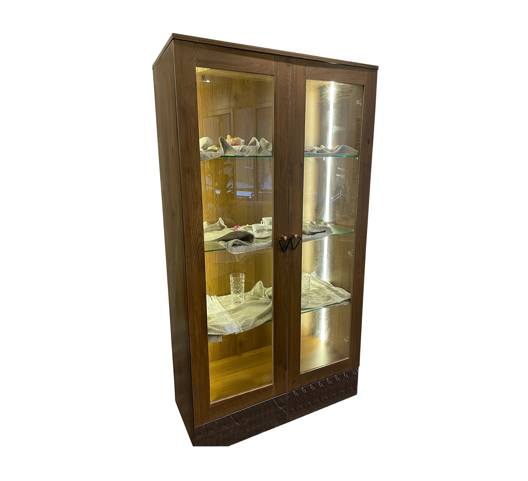 Elegant dining room in light brown wood color - Vitrine Furniture - Furniture