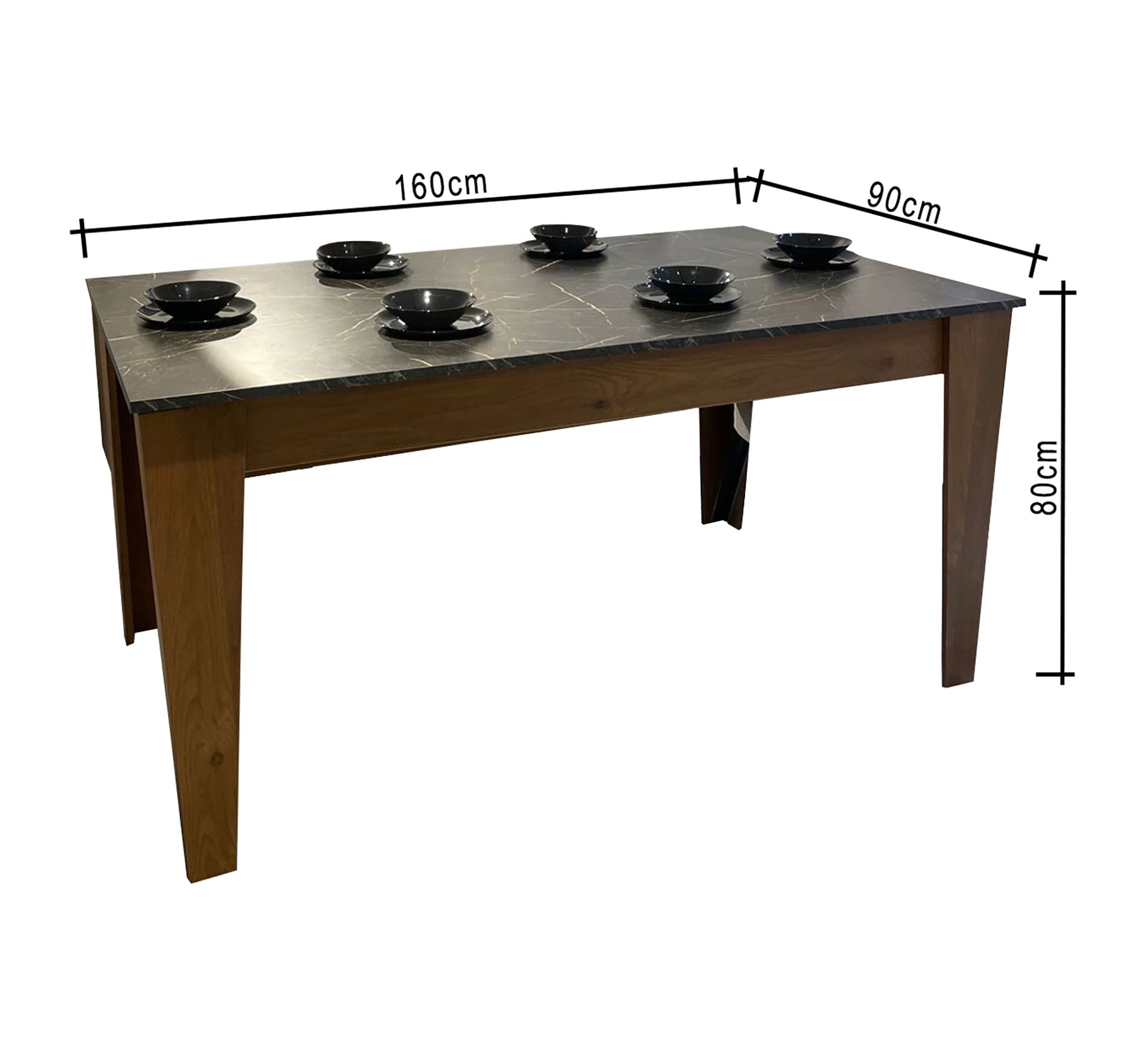 Elegant dining room in light brown wood color - Vitrine Furniture - Furniture