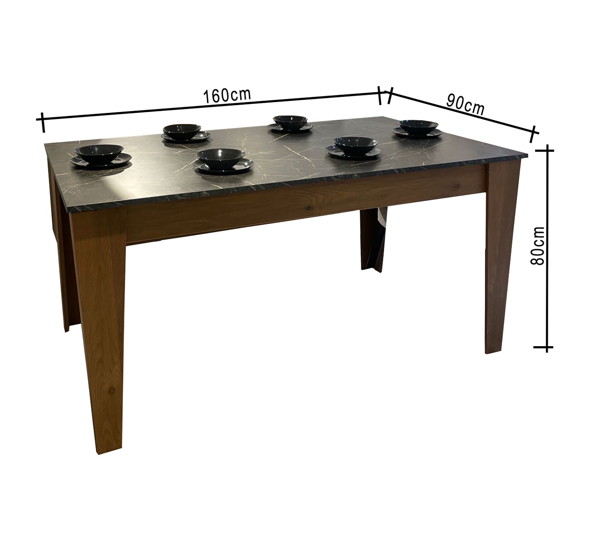 Elegant dining room in light brown wood color - Vitrine Furniture - Furniture