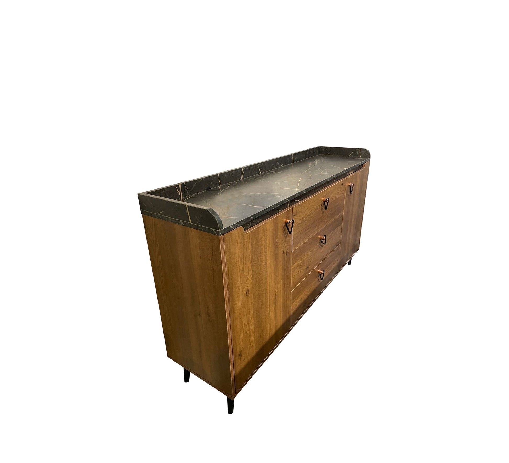 Elegant dining room in light brown wood color - Vitrine Furniture - Furniture