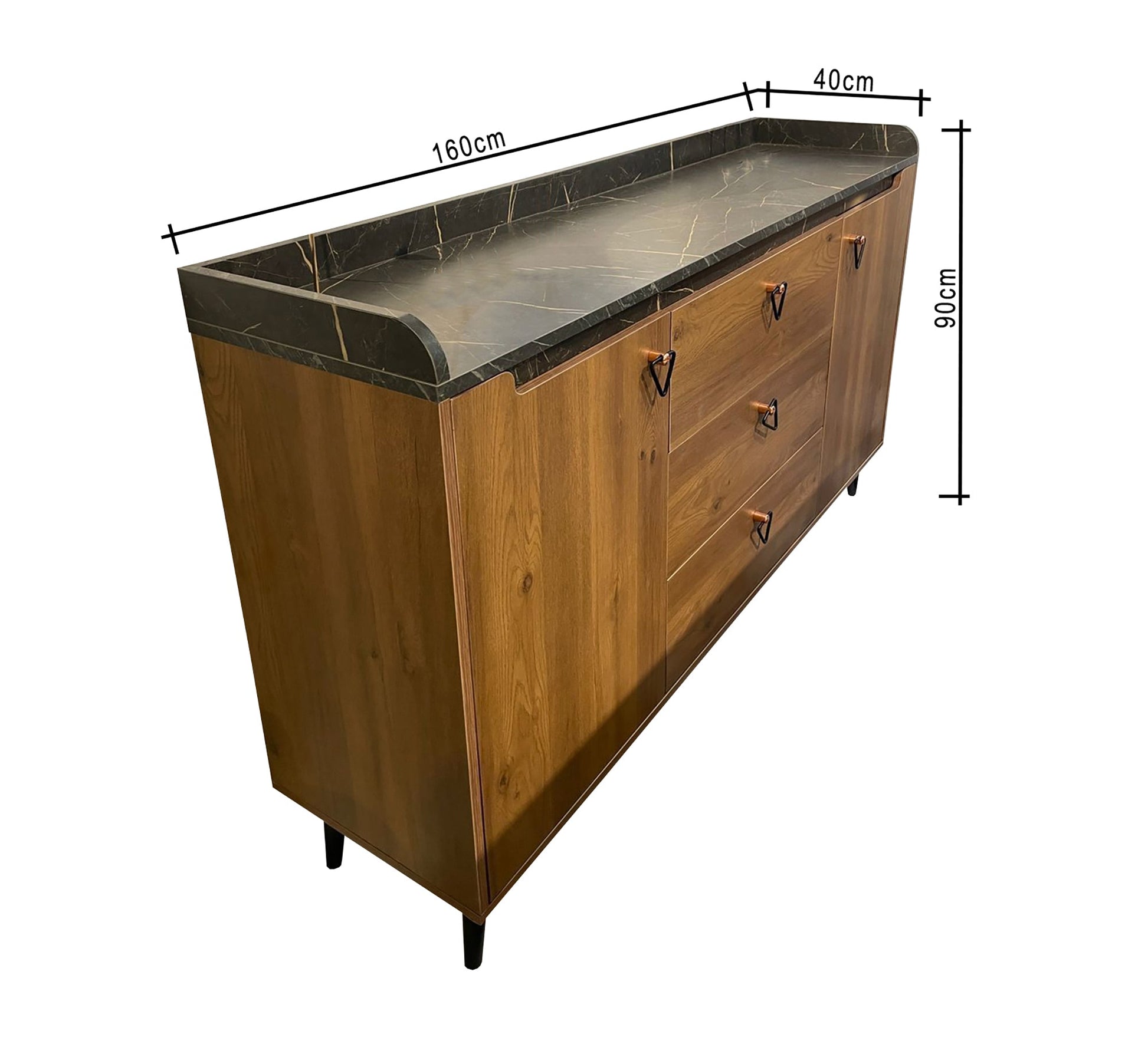 Elegant dining room in light brown wood color - Vitrine Furniture - Furniture