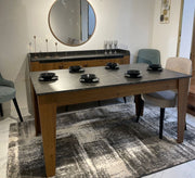 Elegant dining room in light brown wood color - Vitrine Furniture - Furniture