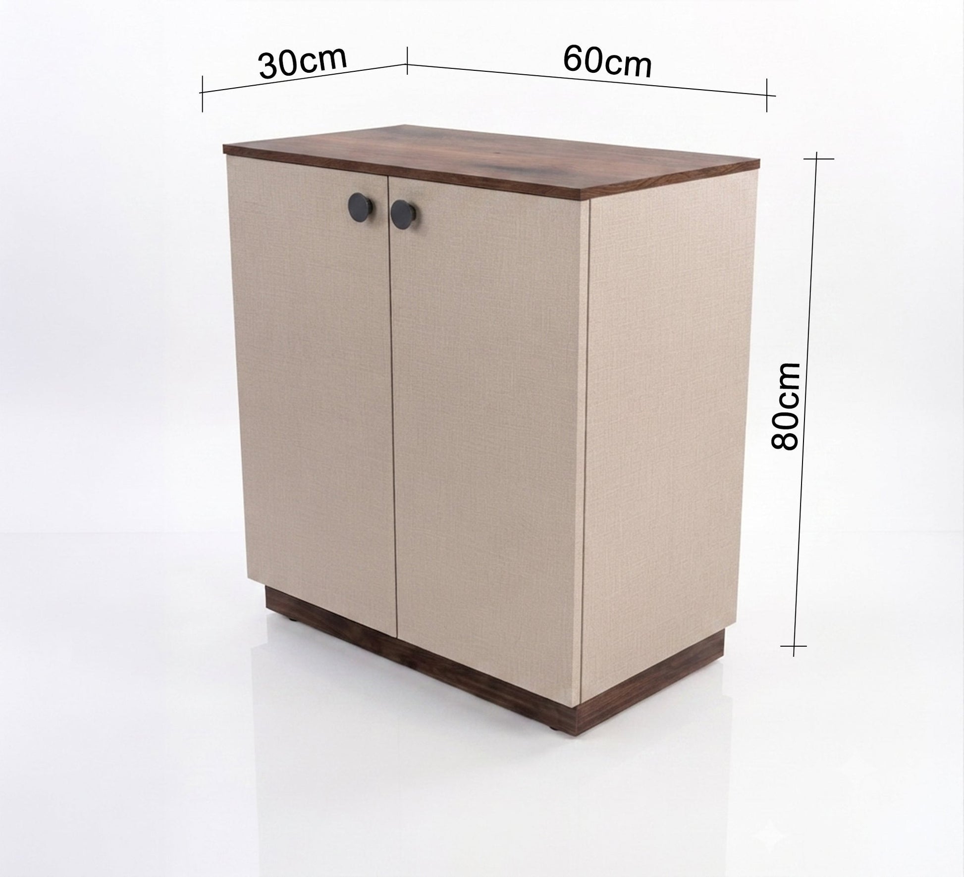 Elegant double-door shoe rack - Vitrine Furniture - Shoe Racks