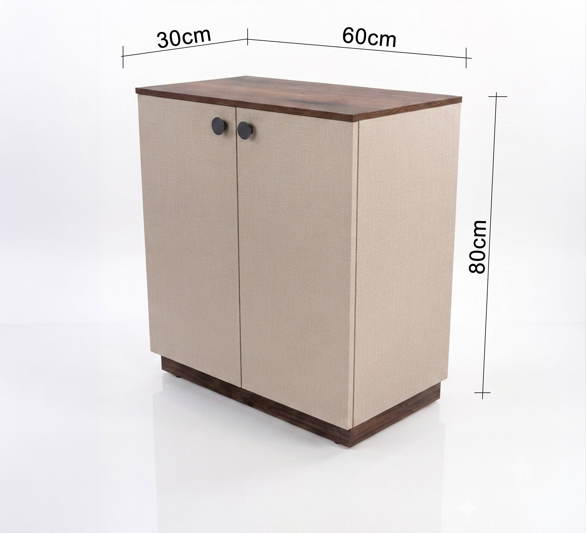 Elegant double-door shoe rack - Vitrine Furniture - Shoe Racks