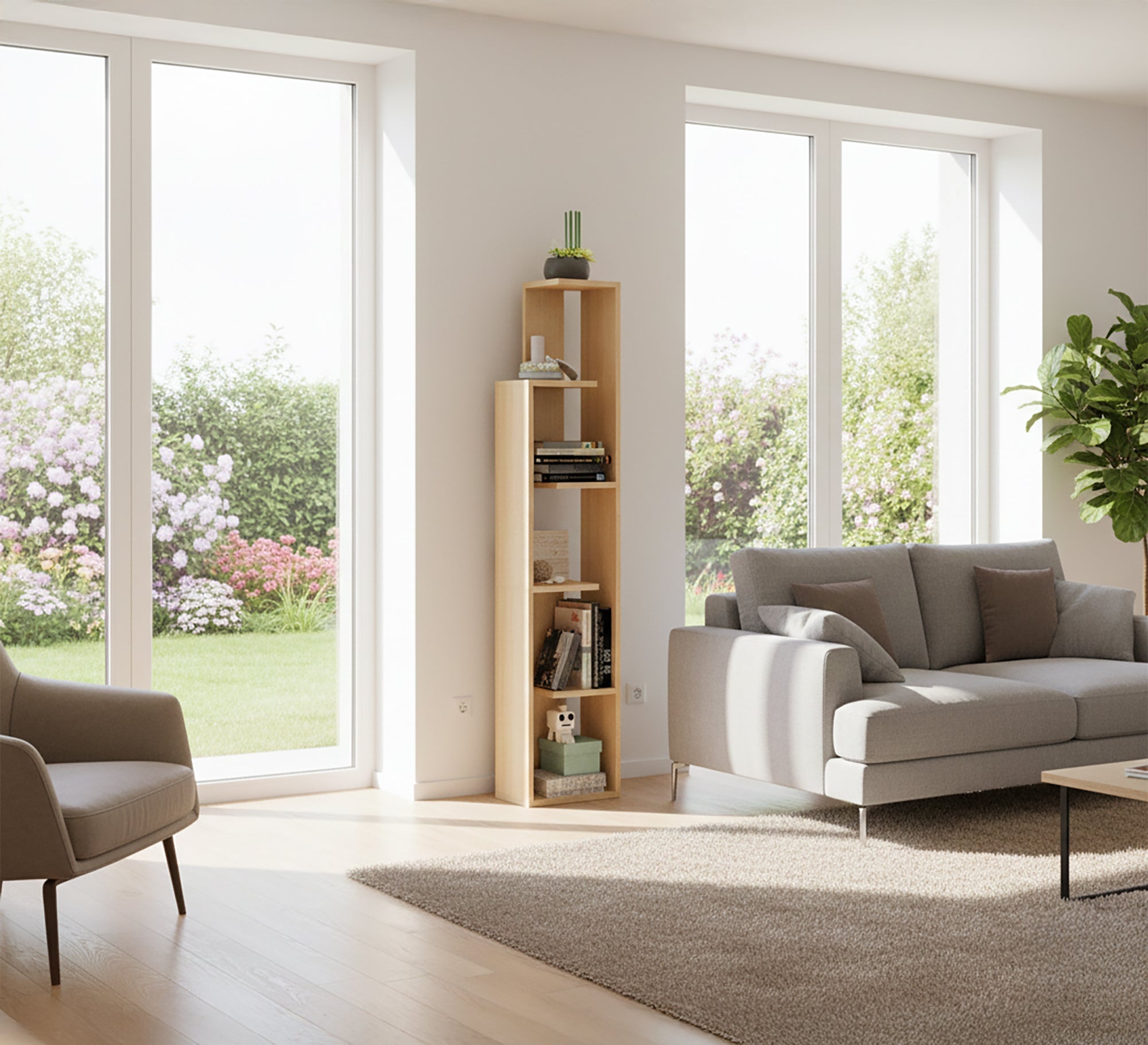 Elegant Home, Decor Shelf Inserts, Customizable Beige Chic - Vitrine Furniture - Furniture