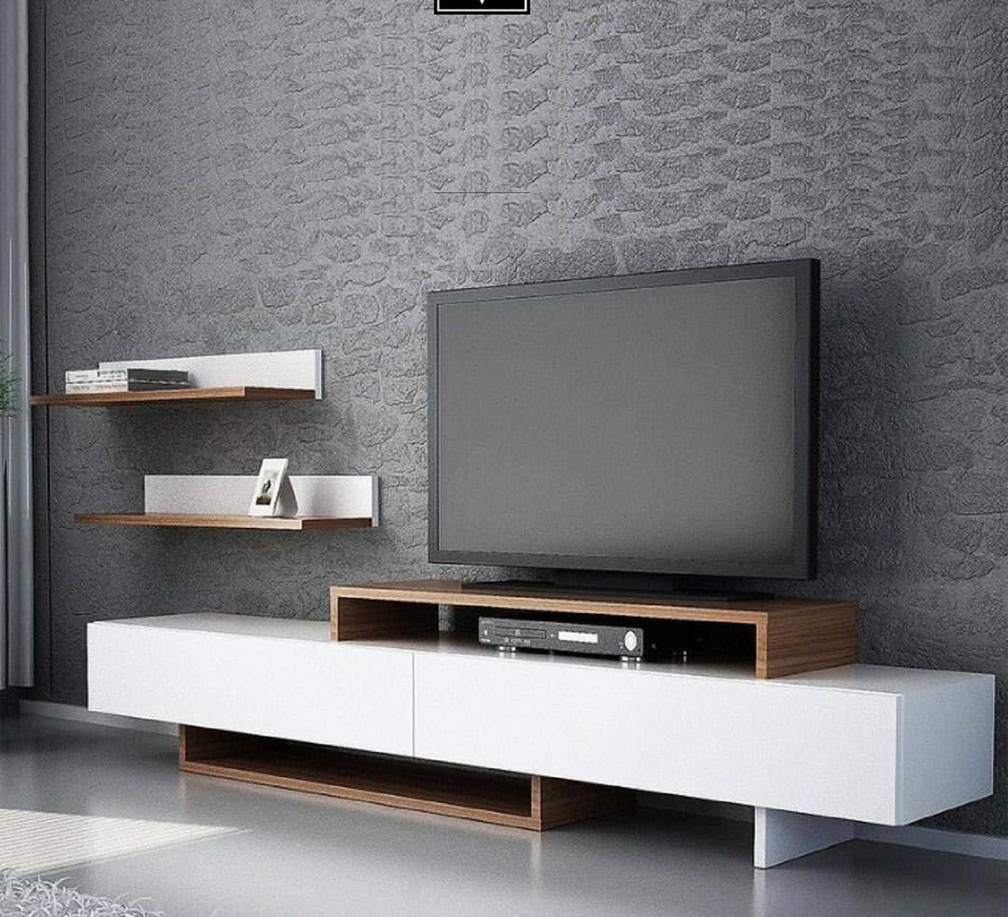 Elegant Living White TV Table: Sleek, Modern, Multifunctional - Vitrine Furniture - Furniture