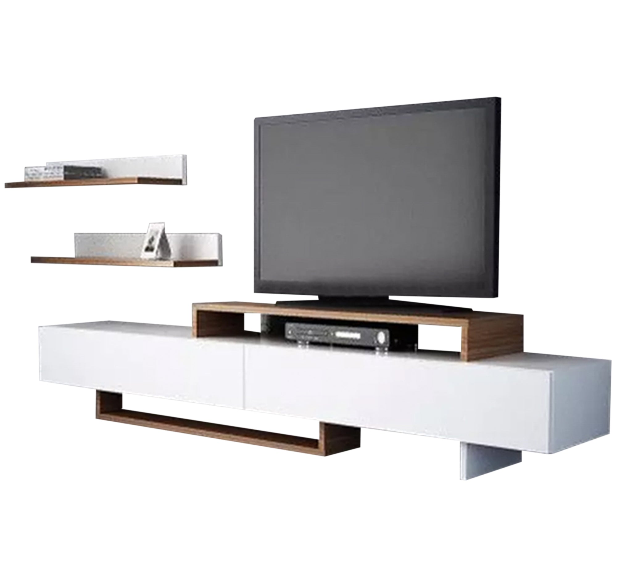 Elegant Living White TV Table: Sleek, Modern, Multifunctional - Vitrine Furniture - Furniture