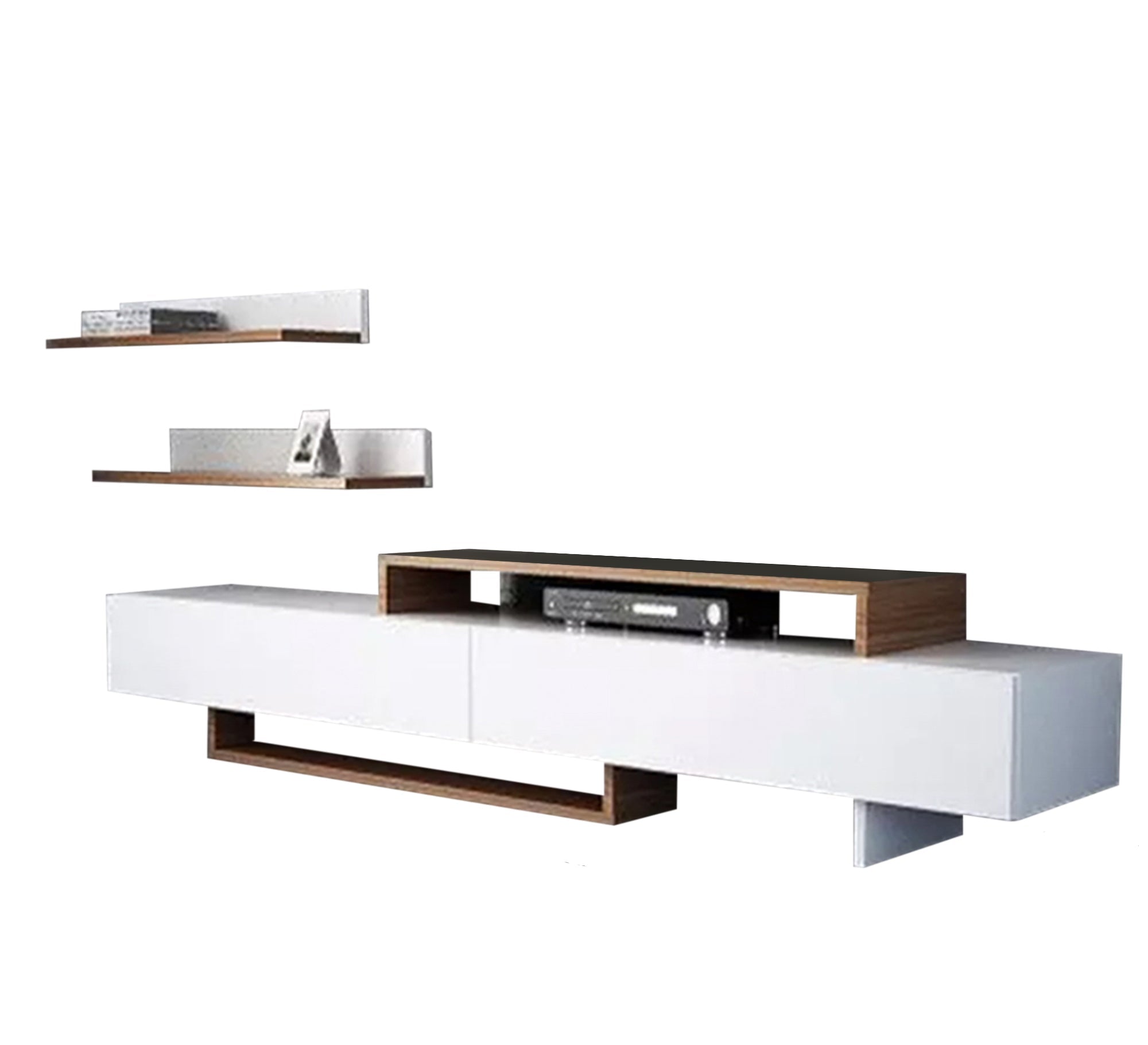 Elegant Living White TV Table: Sleek, Modern, Multifunctional - Vitrine Furniture - Furniture