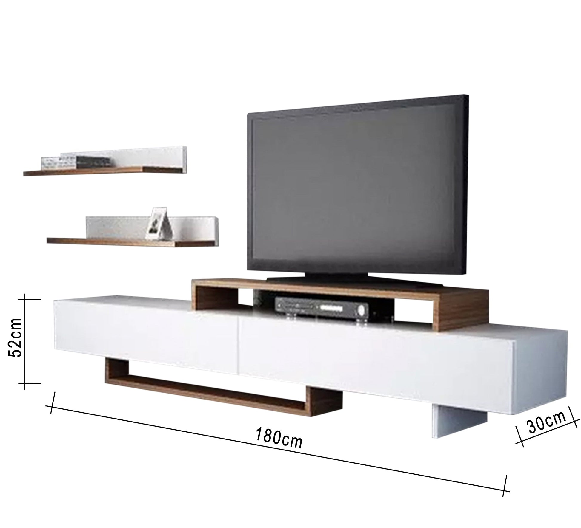 Elegant Living White TV Table: Sleek, Modern, Multifunctional - Vitrine Furniture - Furniture