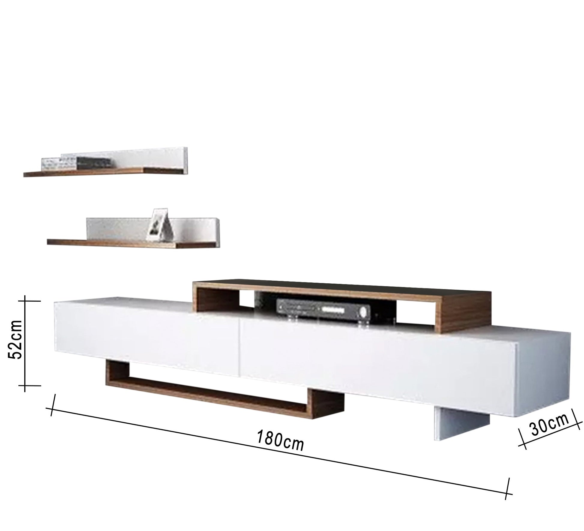 Elegant Living White TV Table: Sleek, Modern, Multifunctional - Vitrine Furniture - Furniture