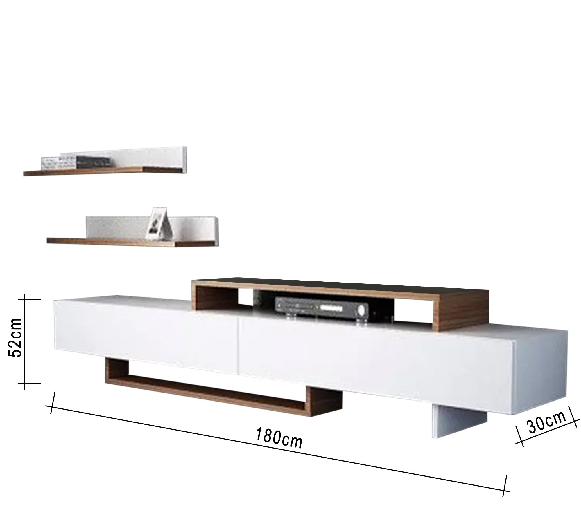 Elegant Living White TV Table: Sleek, Modern, Multifunctional - Vitrine Furniture - Furniture