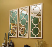 Elegant Mirror Triple - Panel Rectangular Design - Vitrine Furniture - Décor