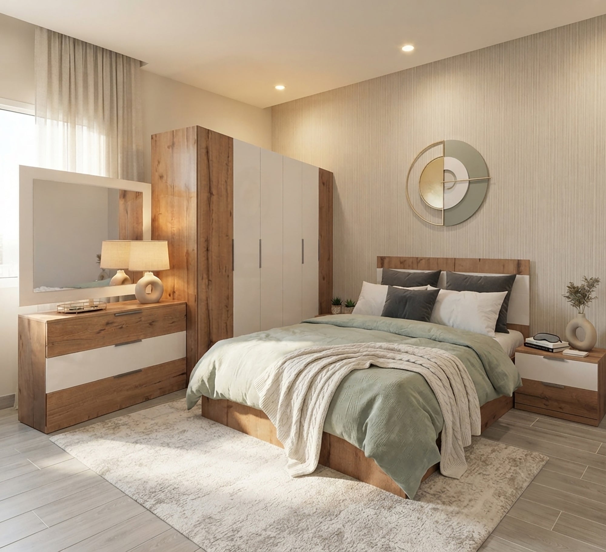 Elegant modern bedroom set - Vitrine Furniture - Master Bedroom Sets