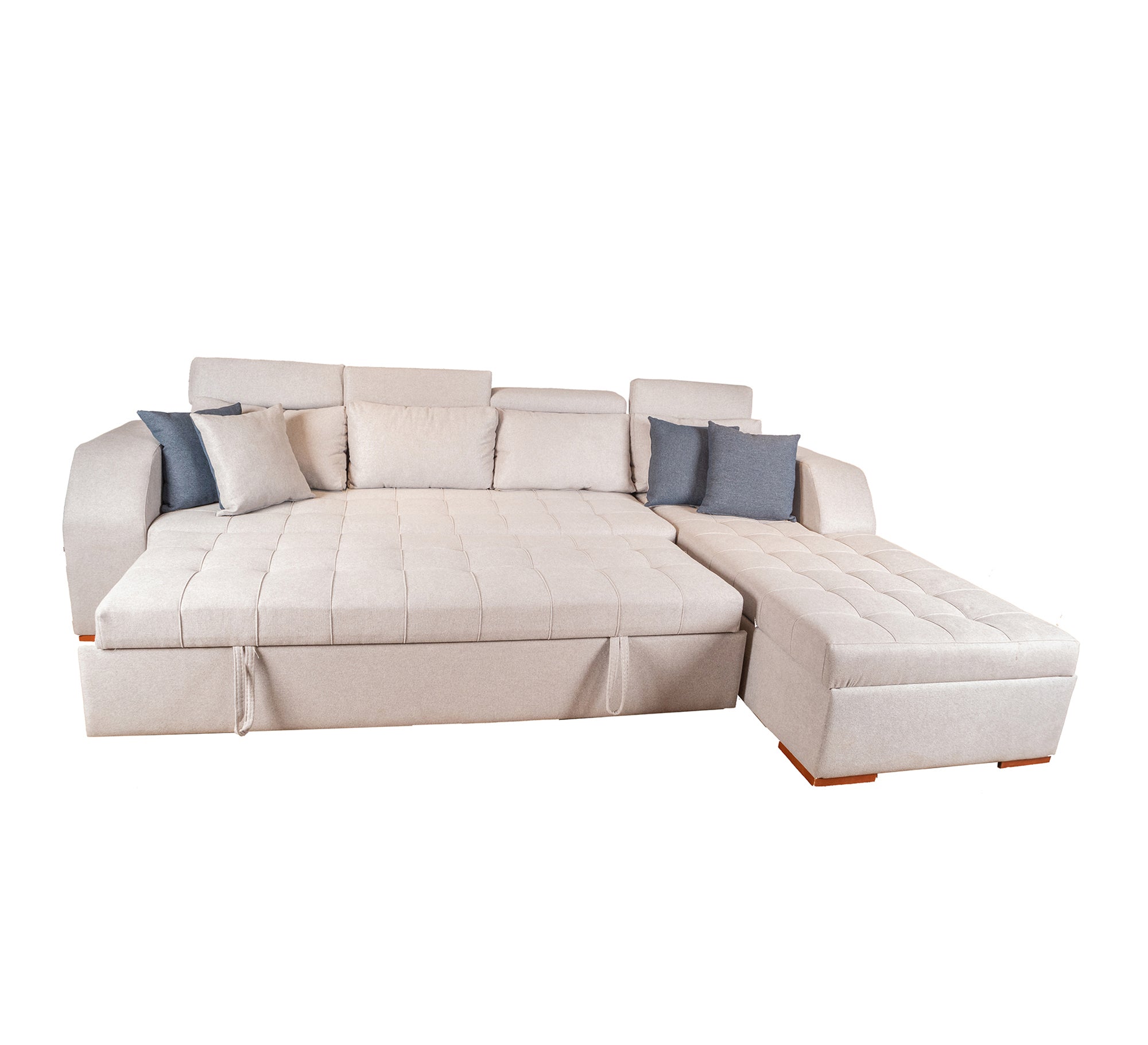 Elegant Modern Corner Sofa Set - Sleek, Spacious Comfort - Vitrine Furniture - Living room Sofas