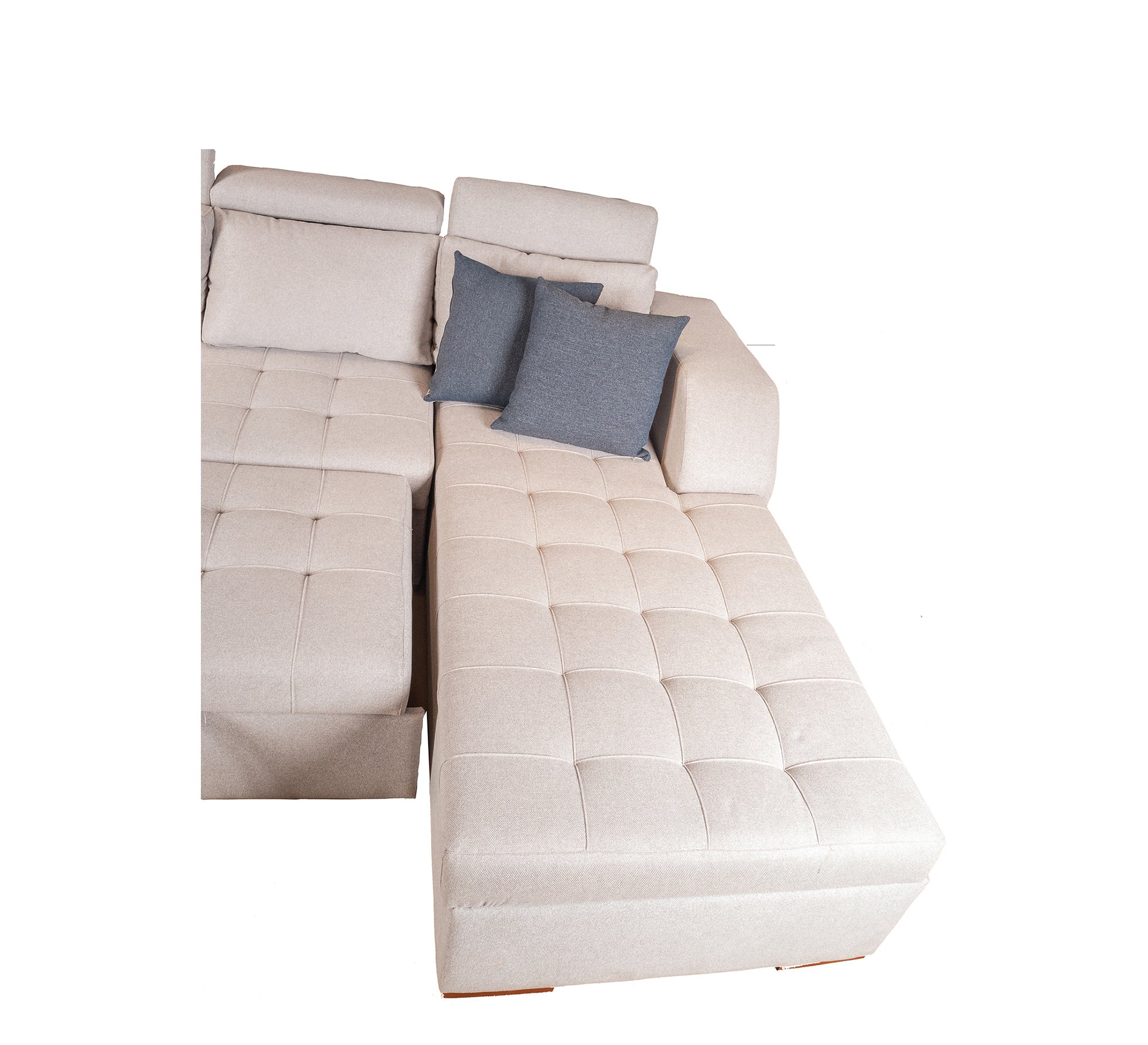 Elegant Modern Corner Sofa Set - Sleek, Spacious Comfort - Vitrine Furniture - Living room Sofas