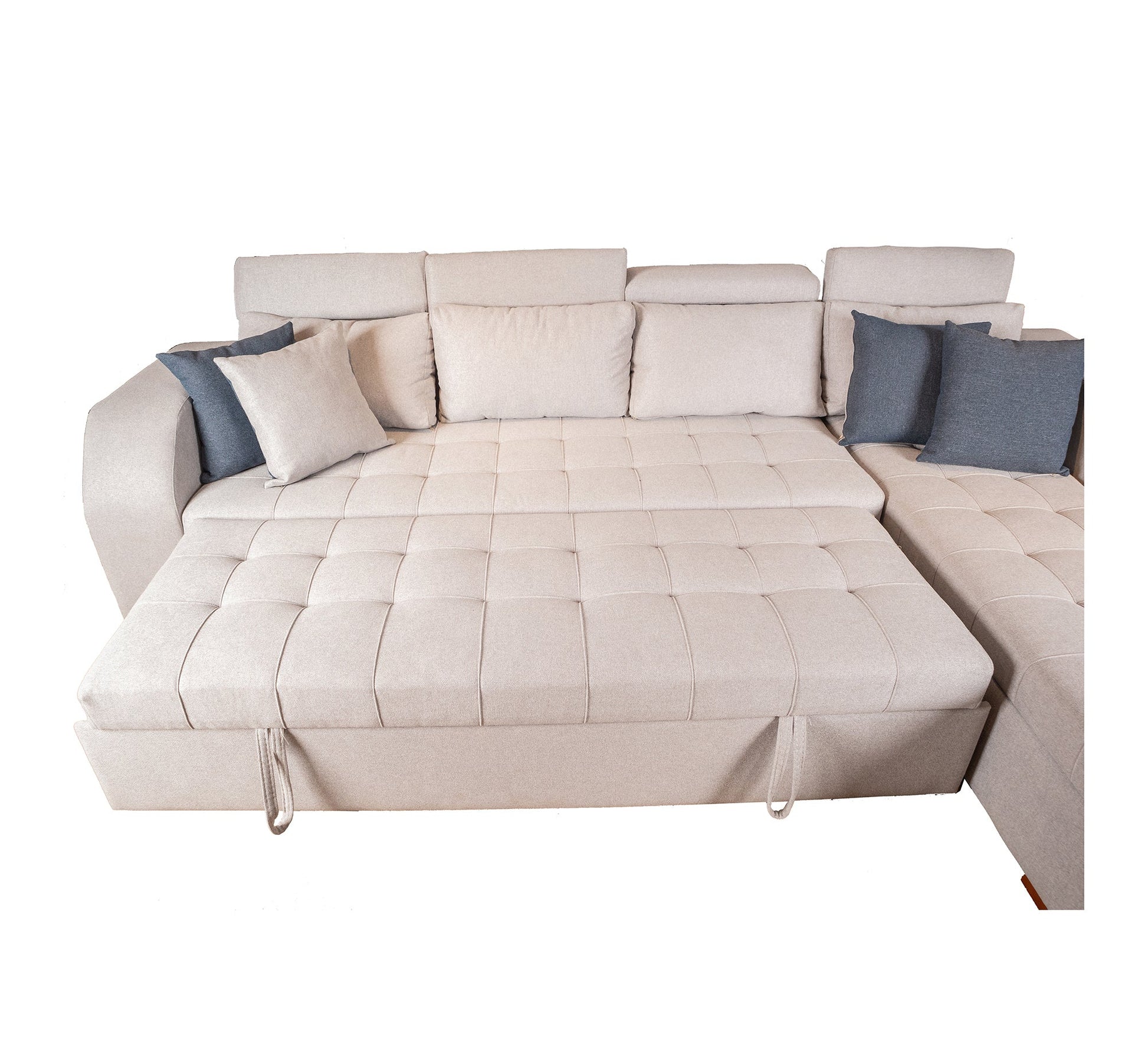 Elegant Modern Corner Sofa Set - Sleek, Spacious Comfort - Vitrine Furniture - Living room Sofas