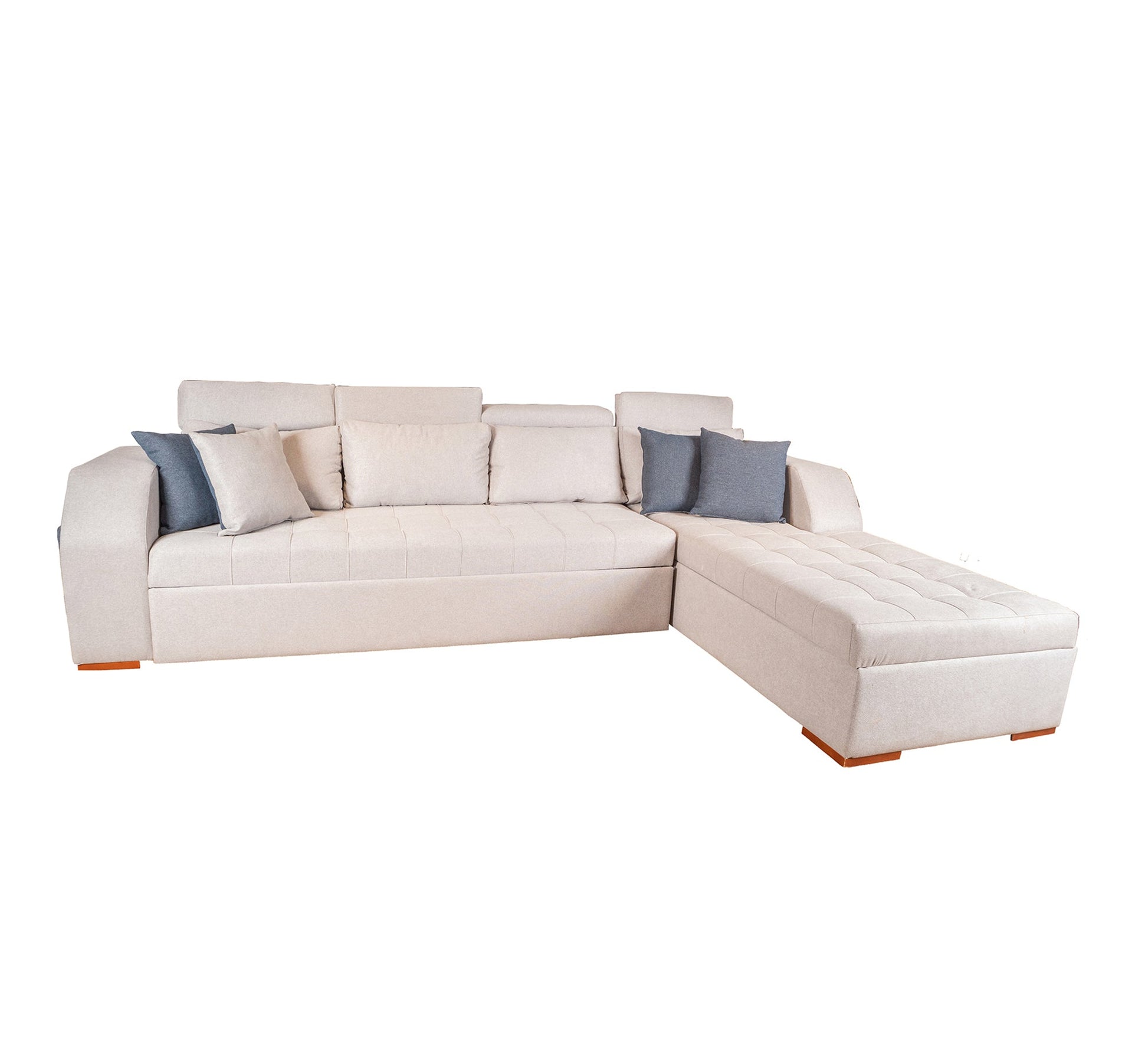 Elegant Modern Corner Sofa Set - Sleek, Spacious Comfort - Vitrine Furniture - Living room Sofas