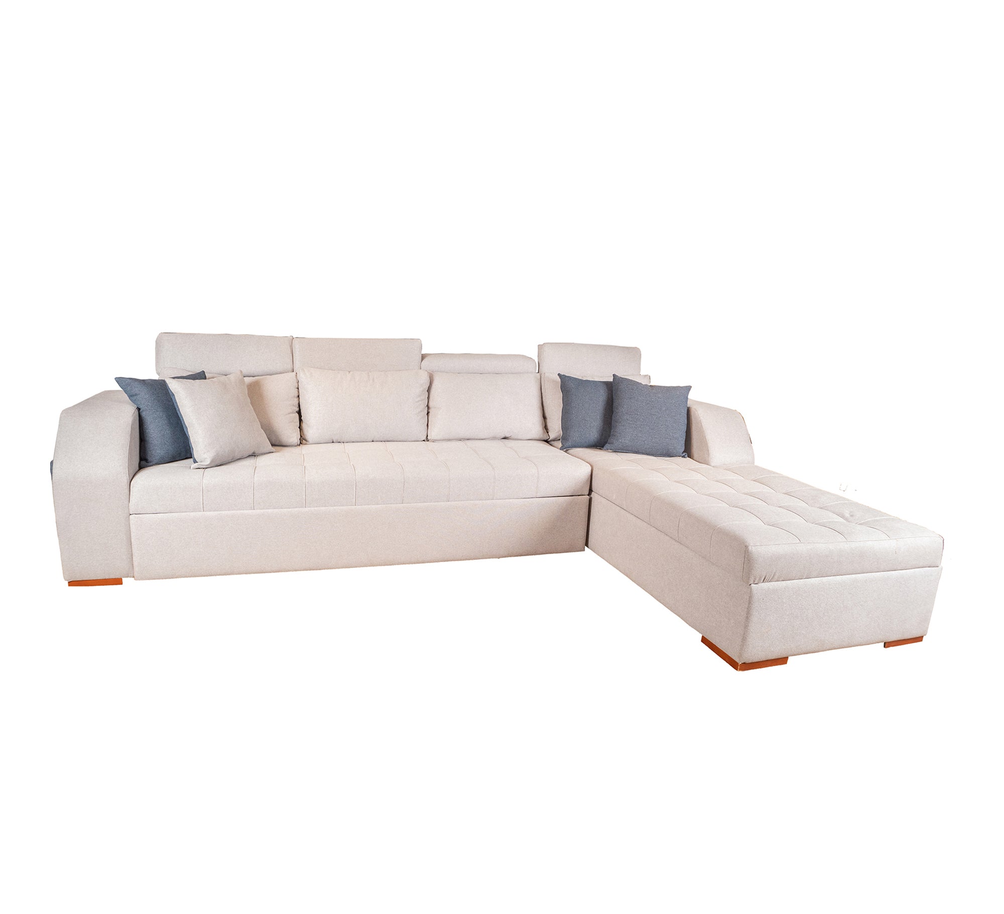 Elegant Modern Corner Sofa Set - Sleek, Spacious Comfort - Vitrine Furniture - Living room Sofas