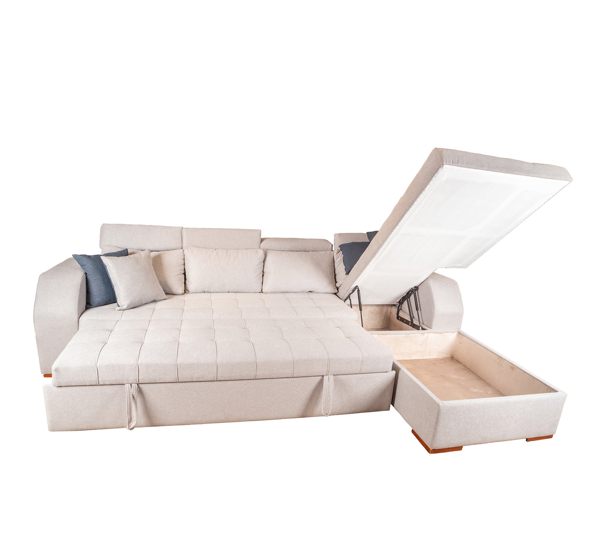 Elegant Modern Corner Sofa Set - Sleek, Spacious Comfort - Vitrine Furniture - Living room Sofas