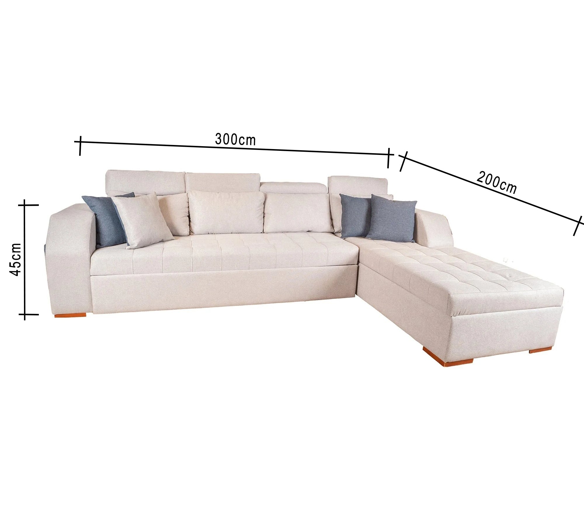 Elegant Modern Corner Sofa Set - Sleek, Spacious Comfort - Vitrine Furniture - Living room Sofas