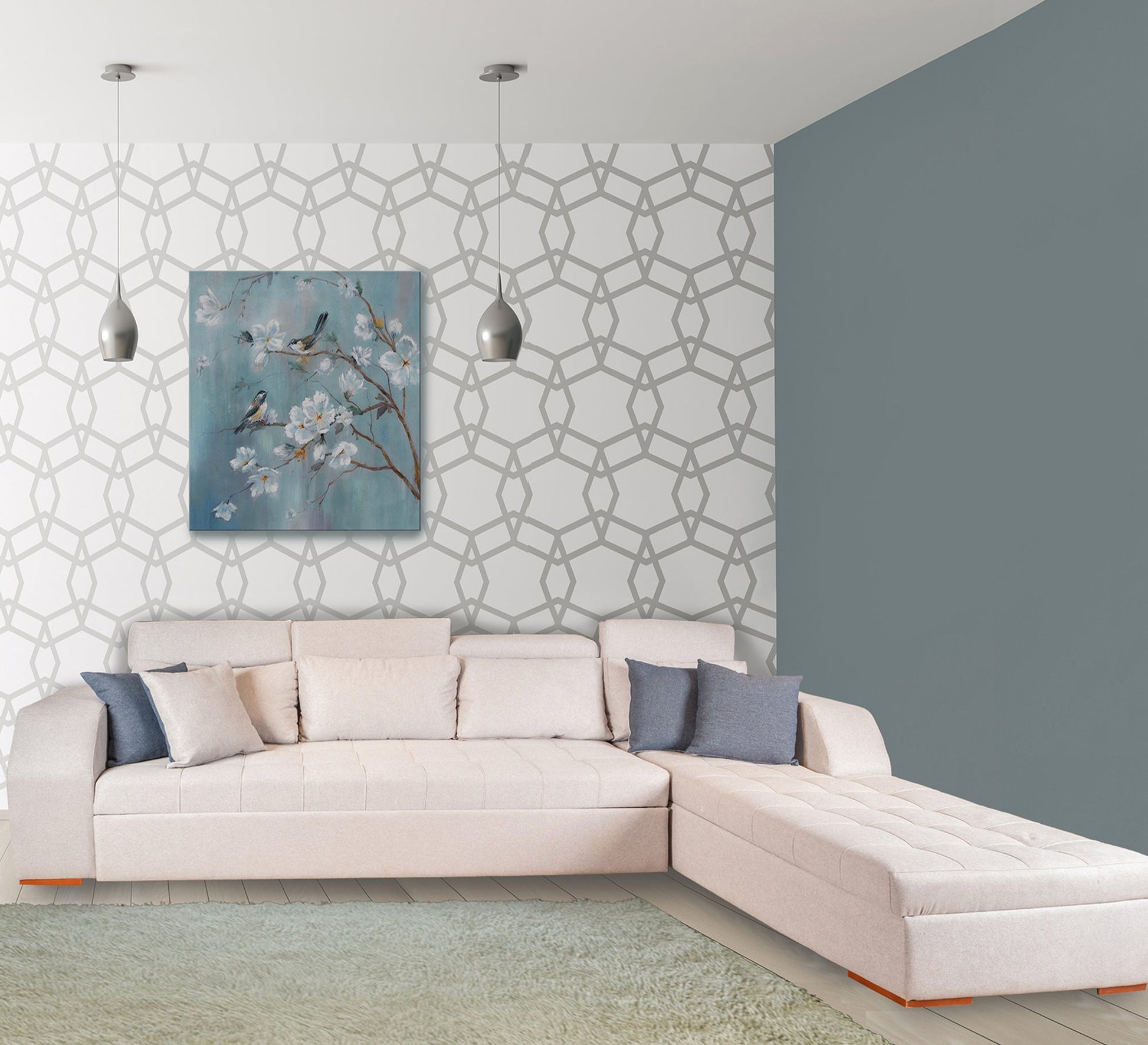 Elegant Modern Corner Sofa Set - Sleek, Spacious Comfort - Vitrine Furniture - Living room Sofas