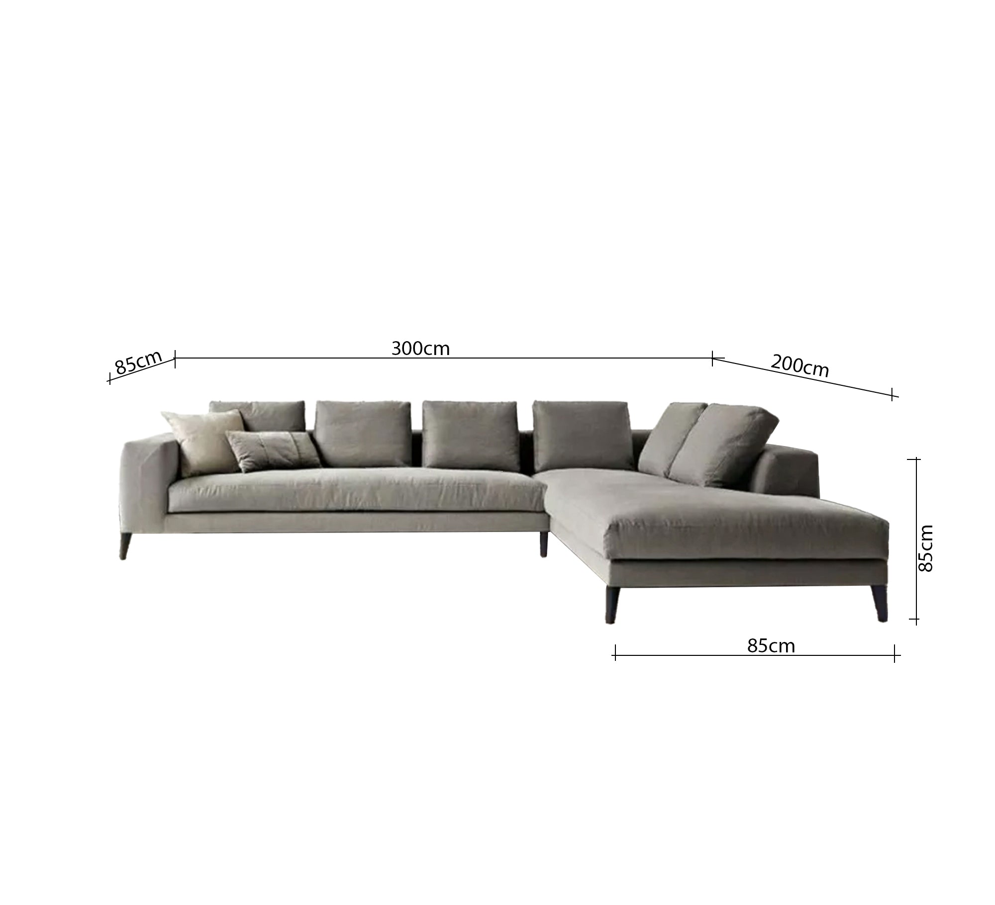Elegant, modern, luxurious, comfortable gray corner sofa - Vitrine Furniture - Furniture