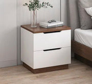 Elegant nightstand with a warm wood finish - Vitrine Furniture - Nightstand