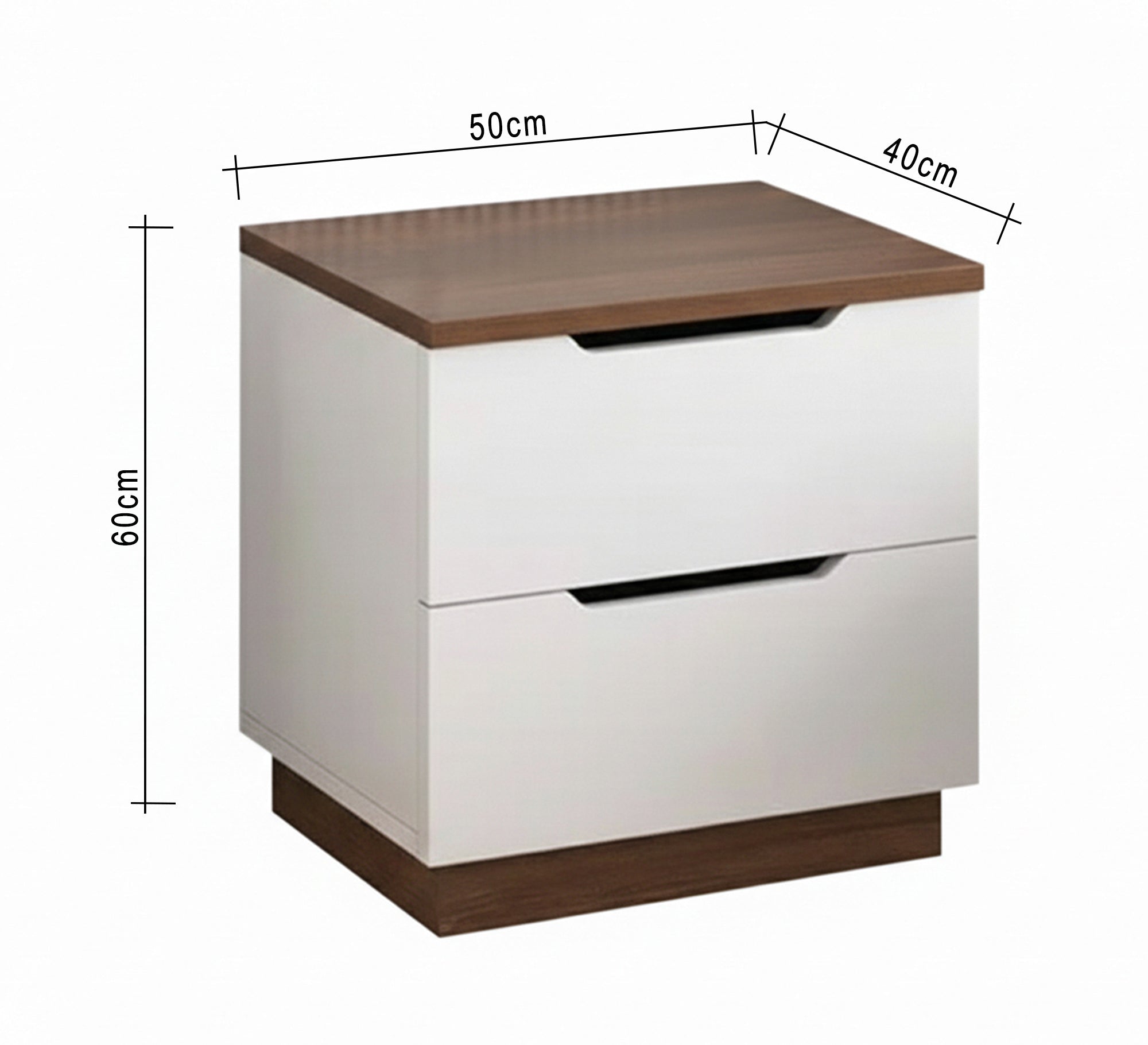 Elegant nightstand with a warm wood finish - Vitrine Furniture - Nightstand