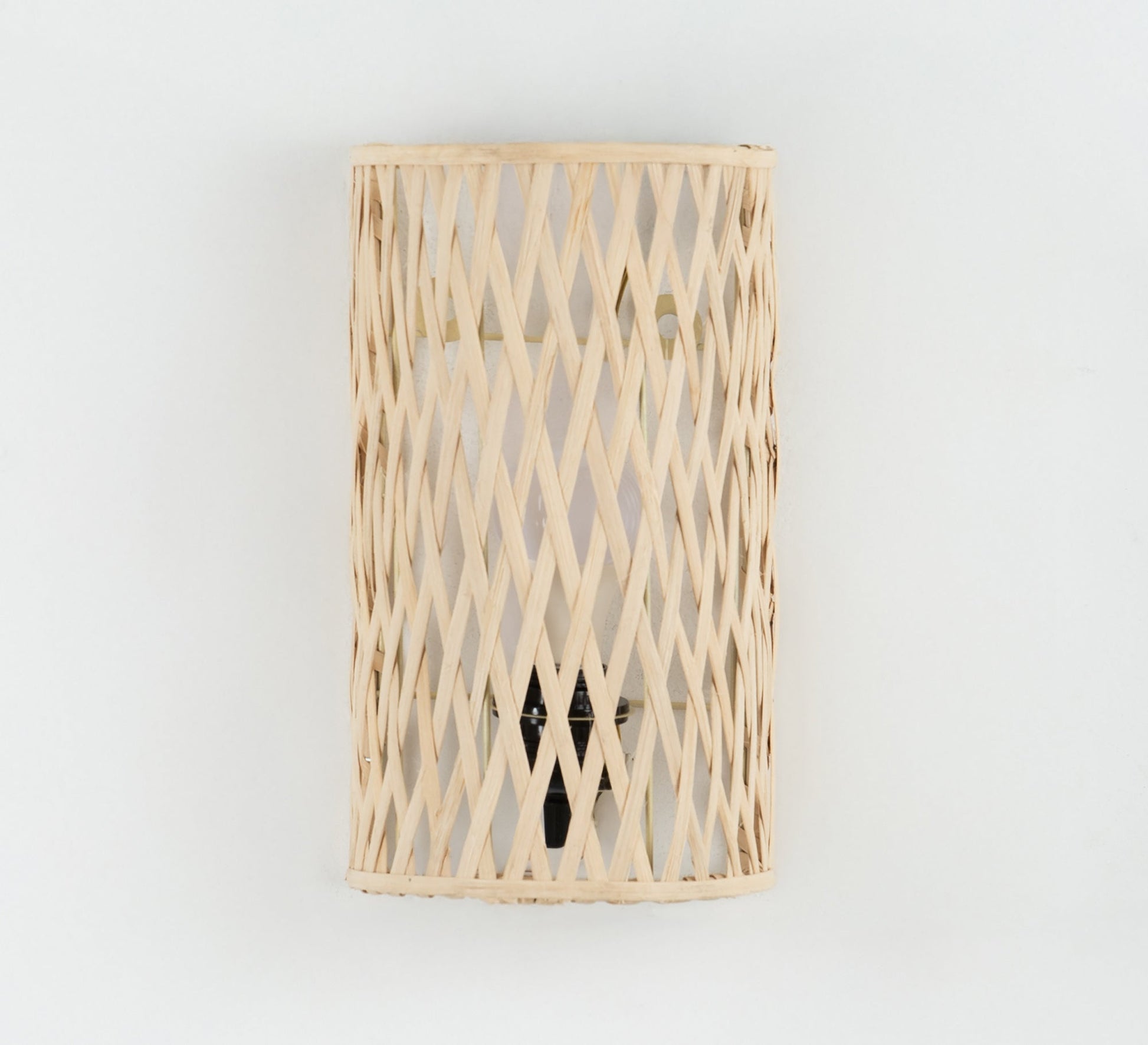 Elegant openwork bamboo wall sconce - Vitrine Furniture - Wall Sconce