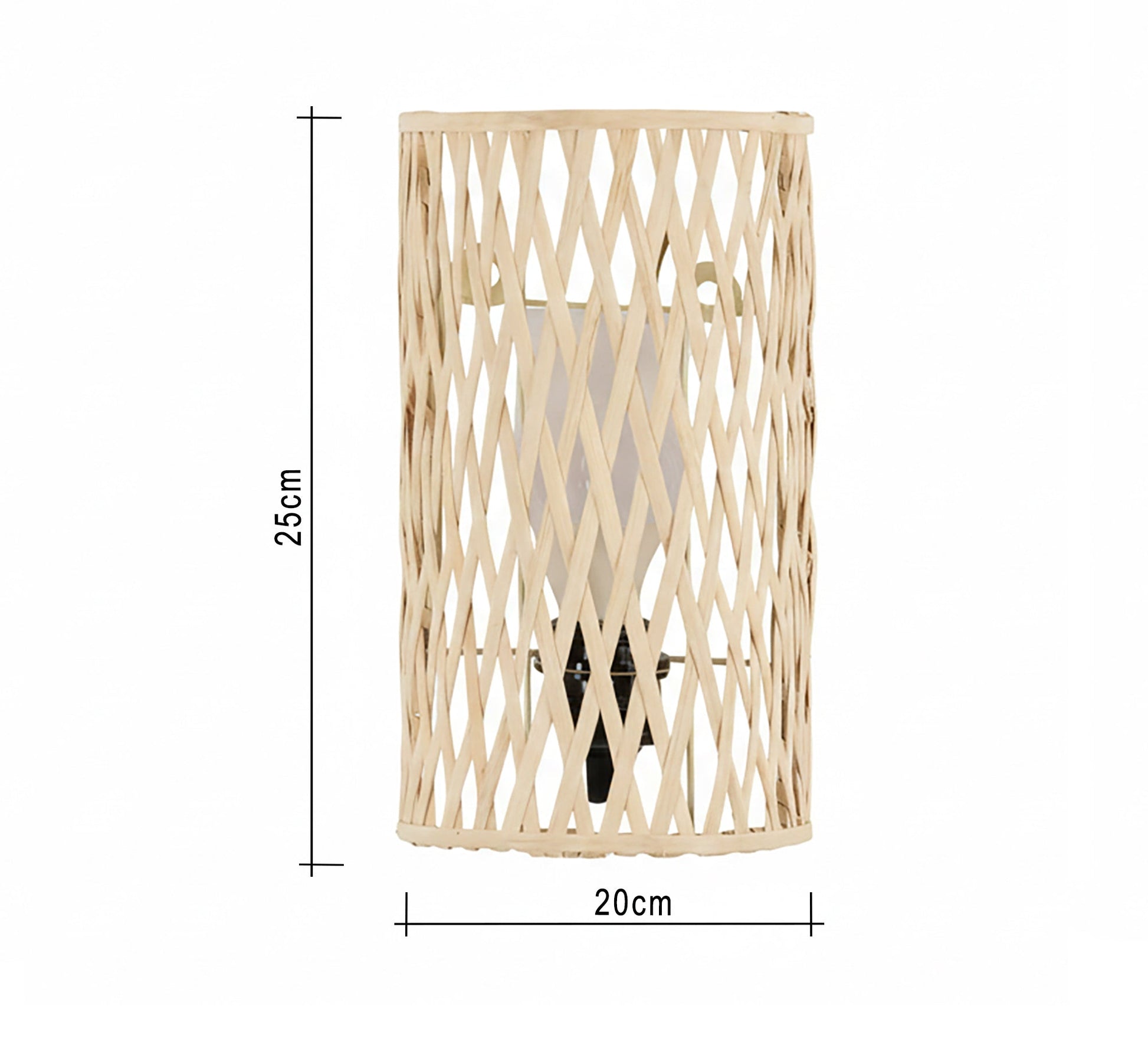 Elegant openwork bamboo wall sconce - Vitrine Furniture - Wall Sconce