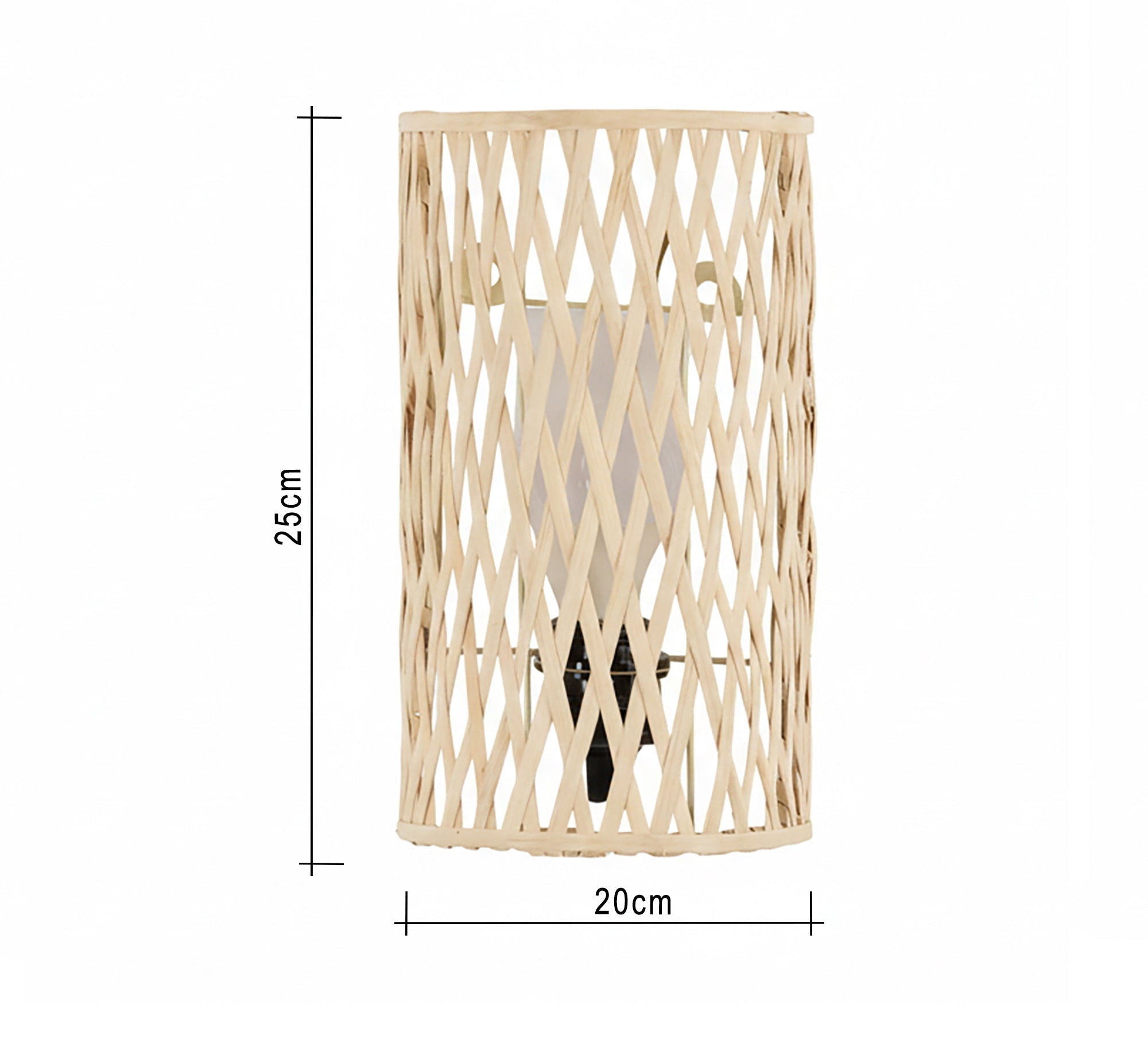 Elegant openwork bamboo wall sconce - Vitrine Furniture - Wall Sconce