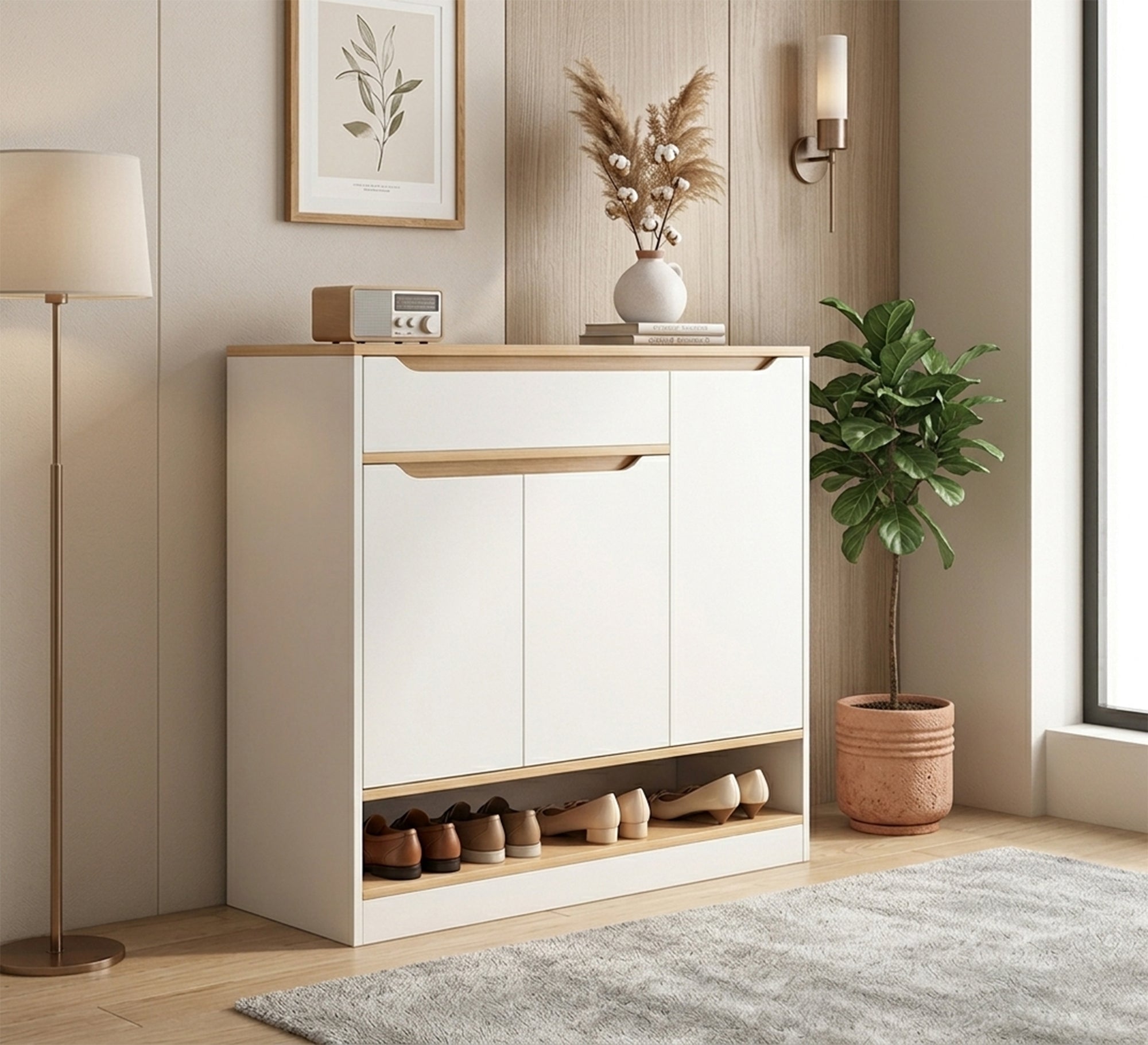 Elegant shoe cabinet with a magical touch - Vitrine Furniture - Shoe Racks