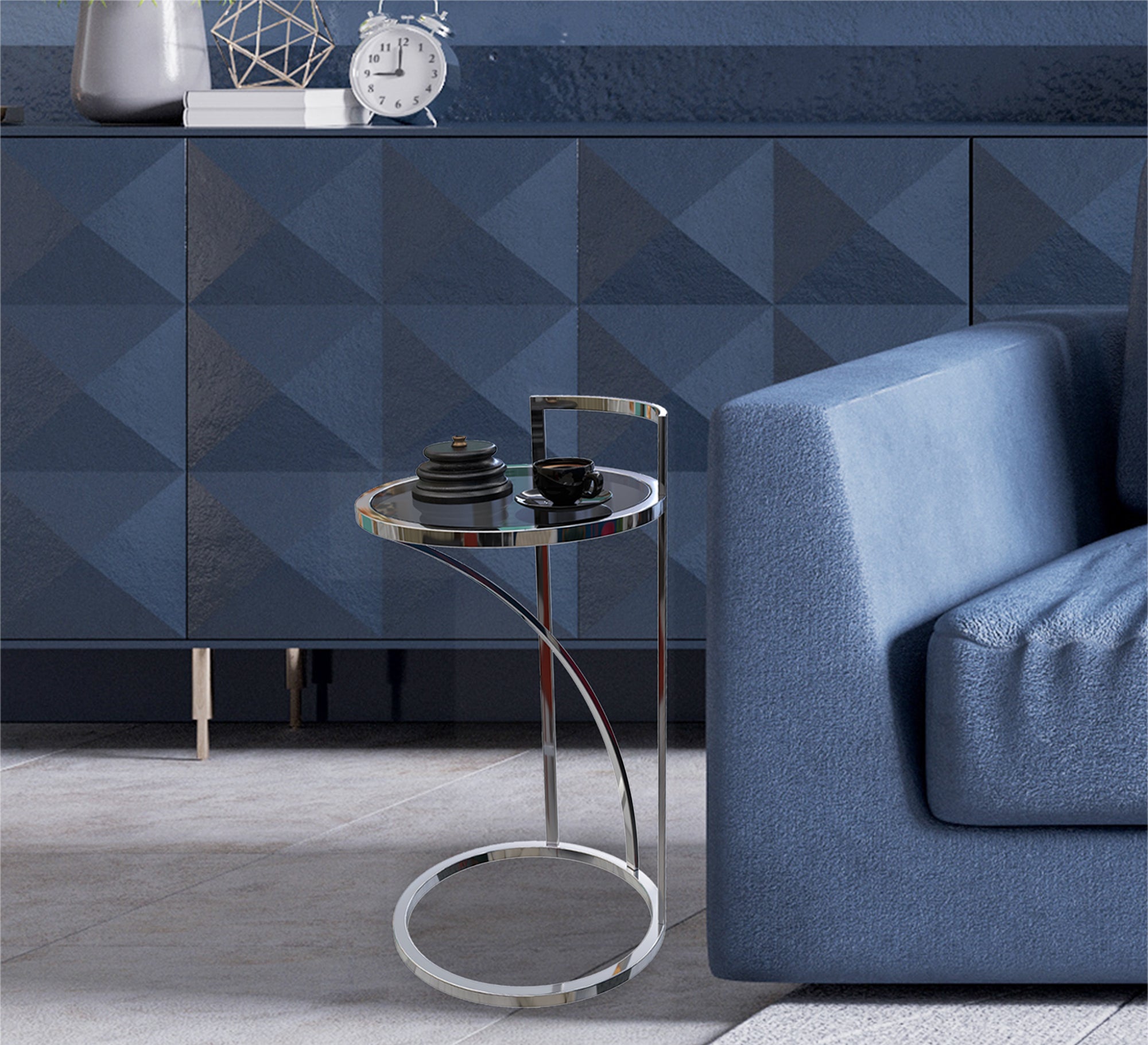 Elegant side table with a round top - Vitrine Furniture - Furniture